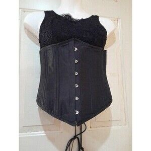 Black Corset Steel Boning-  Sz 32 High Quality  Heavy Duty